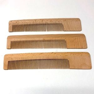Natural Wood Peach Wooden Comb Hair Care Tools NWT set of 3